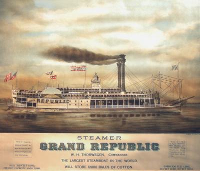 Steamer "Grand Republic" by an unknown artist