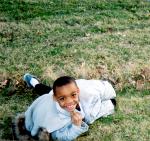 From Above: Deonte In The Grass