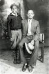 Father & Son at 4535 Lewis Place in the 1950s